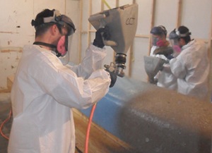 Constructing the canoe